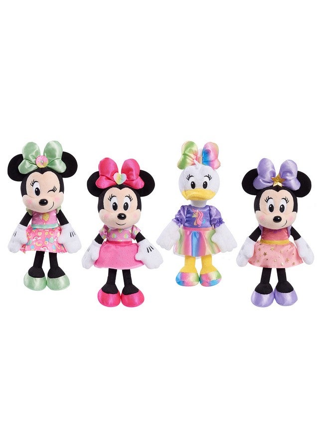 Minnie دميّة ميني ماوس من ديزني جونيور بحجم 8 إنش بقلوب صغيرة في فستان وردي، حيوان محشو - Image 5