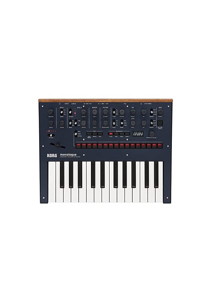 Korg Monologue Monophonic Analog Synthesizer with 16-Step Sequencer and OLED Oscilloscope - Blue - Image 1
