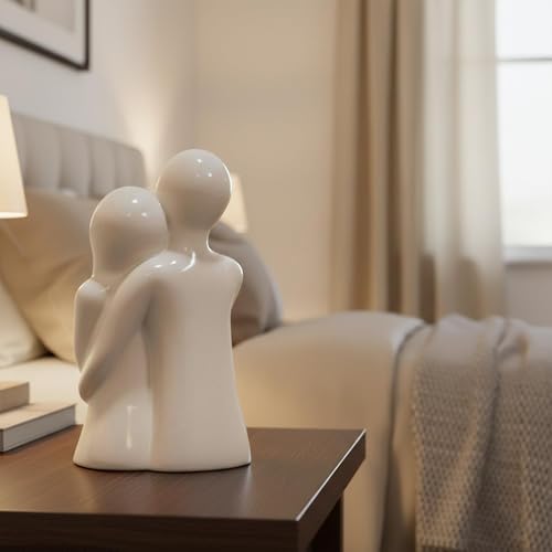 CraftVatika Hugging Couple Showpiece, Modern Home Decoration Items for Living Room, Gift for Anniversary,Valentine,Wedding, Mens Women,Table Top Decoration Items for Bedroom, Drawing Room - Image 5