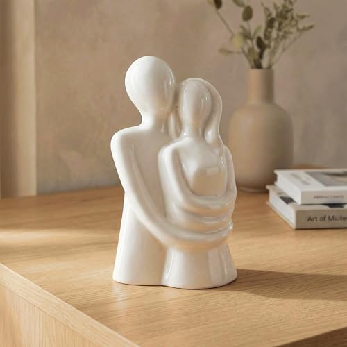 CraftVatika Hugging Couple Showpiece, Modern Home Decoration Items for Living Room, Gift for Anniversary,Valentine,Wedding, Mens Women,Table Top Decoration Items for Bedroom, Drawing Room - Image 1