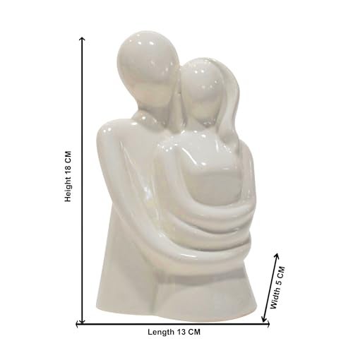 CraftVatika Hugging Couple Showpiece, Modern Home Decoration Items for Living Room, Gift for Anniversary,Valentine,Wedding, Mens Women,Table Top Decoration Items for Bedroom, Drawing Room - Image 4