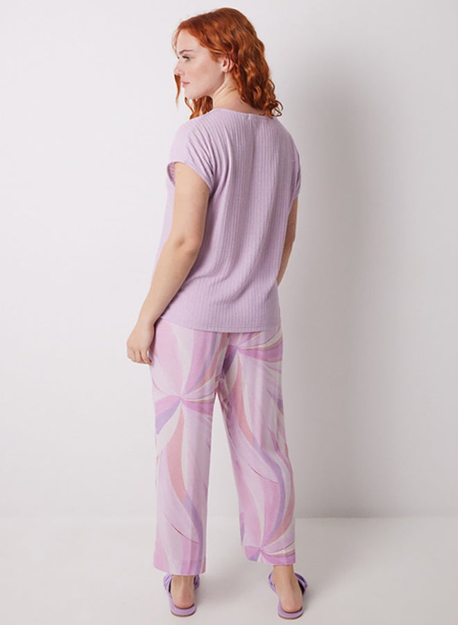 women'secret Geometric Print Capri Pajamas  - Image 5