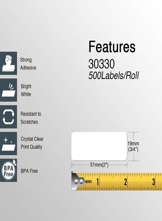 بيتكي BETCKEY - ملصقات متعددة الأغراض متوافقة مع DYMO 30330 (3/4 بوصة × 2 بوصة) - متوافقة مع DYMO Labelwriter 450 و 4XL، لا تناسب 550 و 5XL [10 لفات / 5000 ملصق] - Image 3
