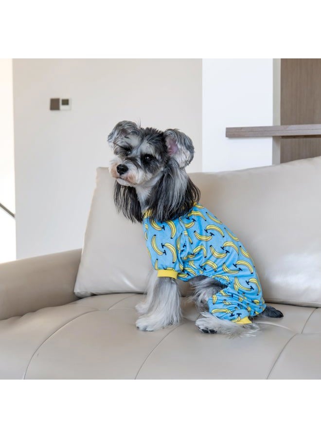 Soft & Stretchy Dog Pajamas - Cozy Pet Jammies Breathable Jumpsuit for Small Dogs - All-Season Comfy Outfit Easy-On Pullover Design - Keeps Pets Warm & Comfortable P06M