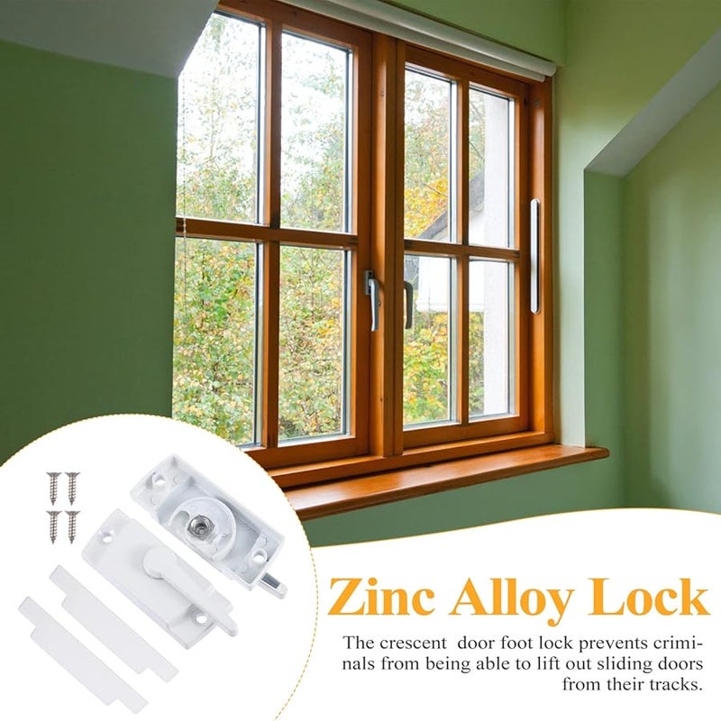 2 Pack Window And Door Security Crescent Locks Push Pull Safety Buckle For Home Hospital School Hotel - Image 3