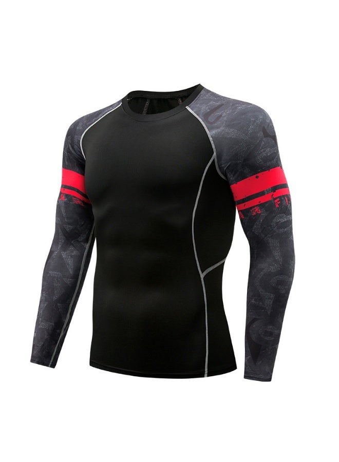 Workout Top Running T-Shirts Outdoor Hiking Mountaineering Weight Loss Fitness Sports Quick Drying Breathable Compression Shirt - Image 1