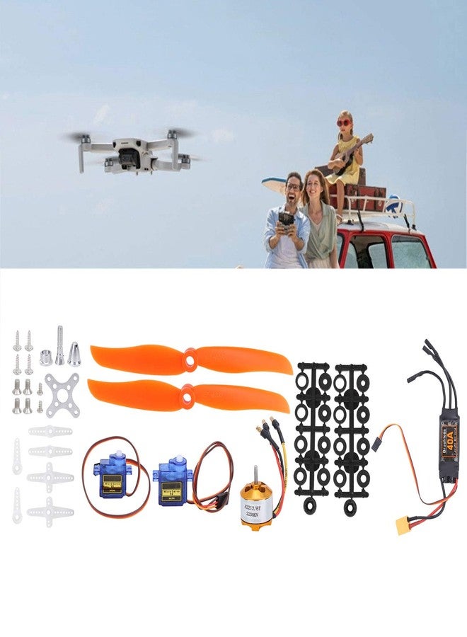 Chazcool RC Plane Motor Kit, RC Airplane Motor 2212 KV2200 Motor + 40A XT60T ESC + SG90 Servo + 6035 Propeller Accessory Kit, RC Airplane Power Kit - Image 3