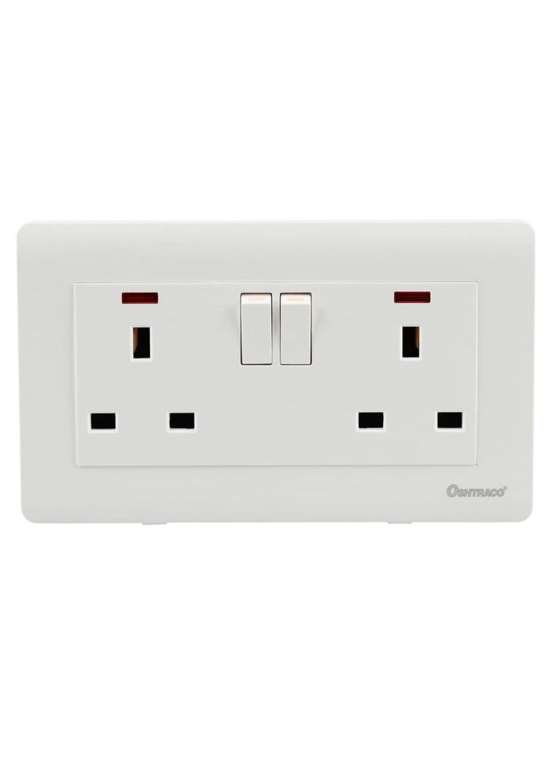 Oshtraco Double Wall Socket W/Neon 13A