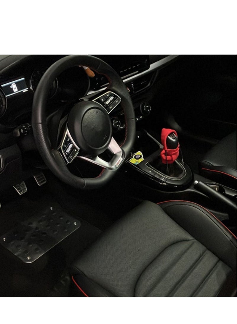RATSAW - Car Shifter Hoodie  Gear Shift Sweatshirt Auto Gear Shift Knob Cover Funny Sweater Hoodie for Gearshift for Most Vehicles  3pcs  Blue and Red and Orange - Image 1
