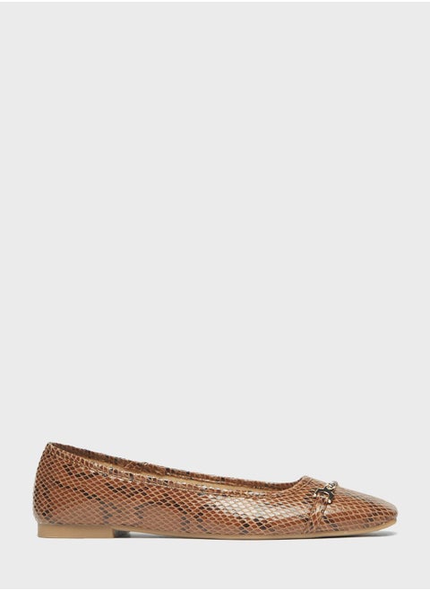 Square Toe Flat Ballerinas