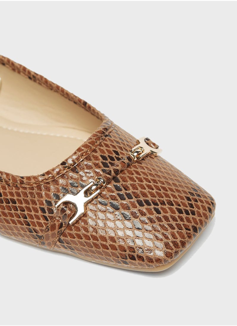 shoexpress - Square Toe Flat Ballerinas - Image 1