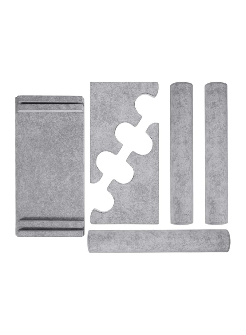 3 Tiers Bracelet Holder Grey Velvet Jewelry Organizer Stand and Display for Watch Organization - Image 3