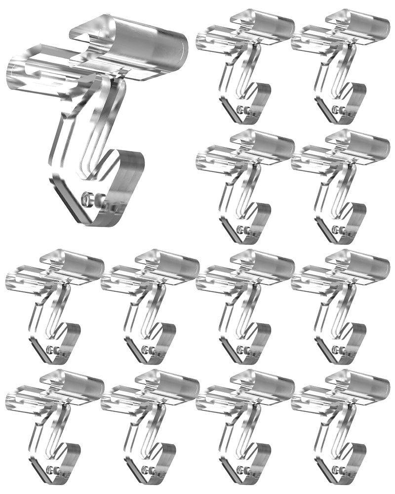 NACETURE 25 Pack Clear Drop Ceiling Hooks Classroom Decorations Polycarbonate Ceiling Hanger Hooks for Hanging Track Clip on Suspended Ceiling Tile Grid for Office Home Stores Decorations