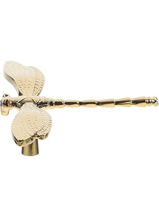 Single Hole PVD Gold Brass Dragonfly Cabinet Handles Unique Drawer Knobs for Wardrobe Closet Cupboard - Image 1