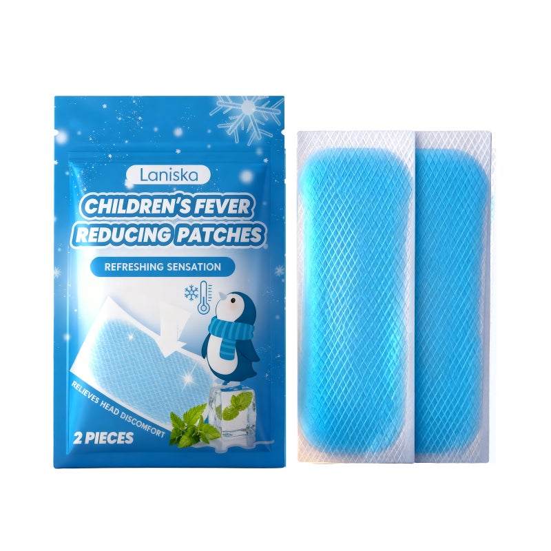 LANISKA Children's Forehead Cooling Patch - 2 Cool Gel Sheets for Baby Fever Relief - Image 5
