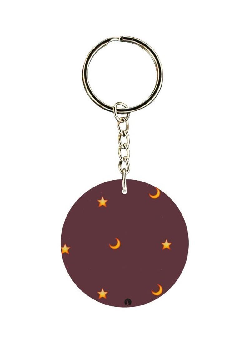 RKN Star Printed Double Sided Keychain 