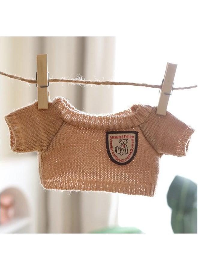 Little Bear Clothes Cotton Doll Costume Sweater Teddy 30cm Plush Toy Doll-Color:LOVE Sweater-Height:About 12 High And 20 Wide - Image 4