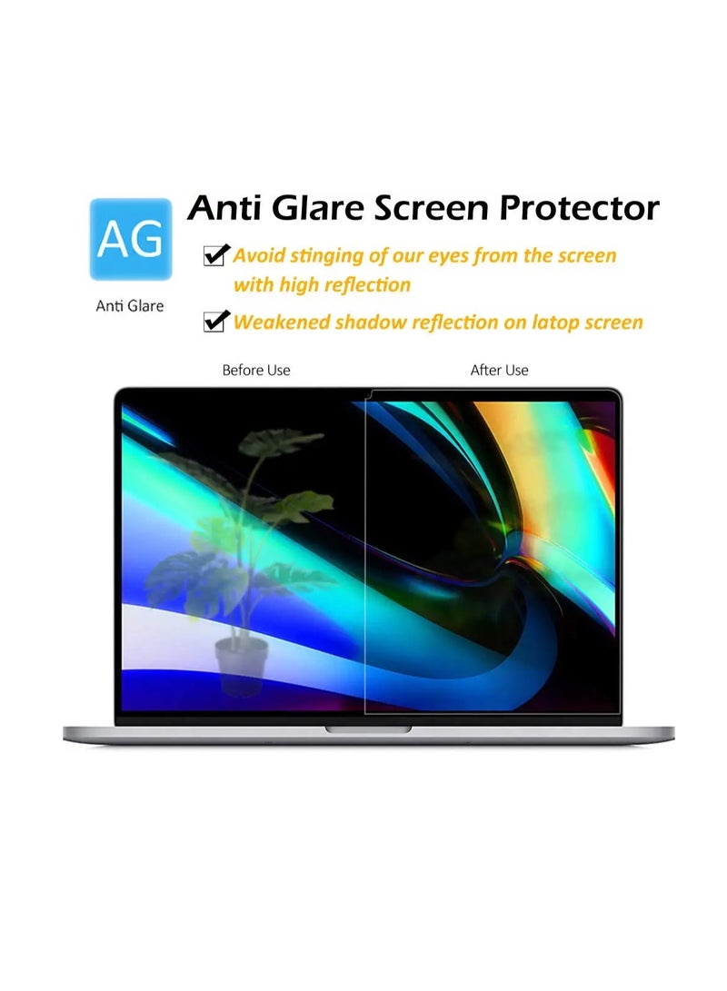 واقي شاشة لجهاز MacBook Air مقاس 13.6 بوصة (2024/2022، M3/M2، A3113/A2681)، طبقة غير لامعة من مادة البولي إيثيلين تيرفثالات، مضادة للتوهج، مضادة لبصمات الأصابع - Image 4
