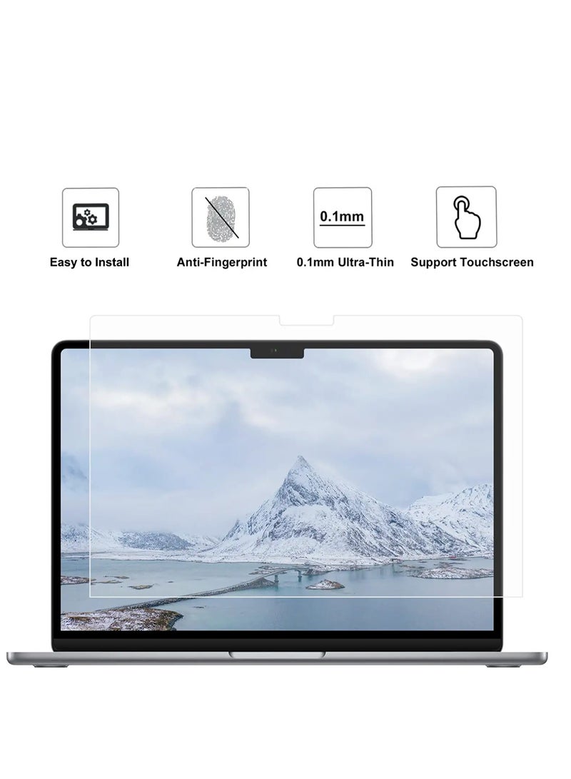 واقي شاشة لجهاز MacBook Air مقاس 13.6 بوصة (2024/2022، M3/M2، A3113/A2681)، طبقة غير لامعة من مادة البولي إيثيلين تيرفثالات، مضادة للتوهج، مضادة لبصمات الأصابع - Image 3