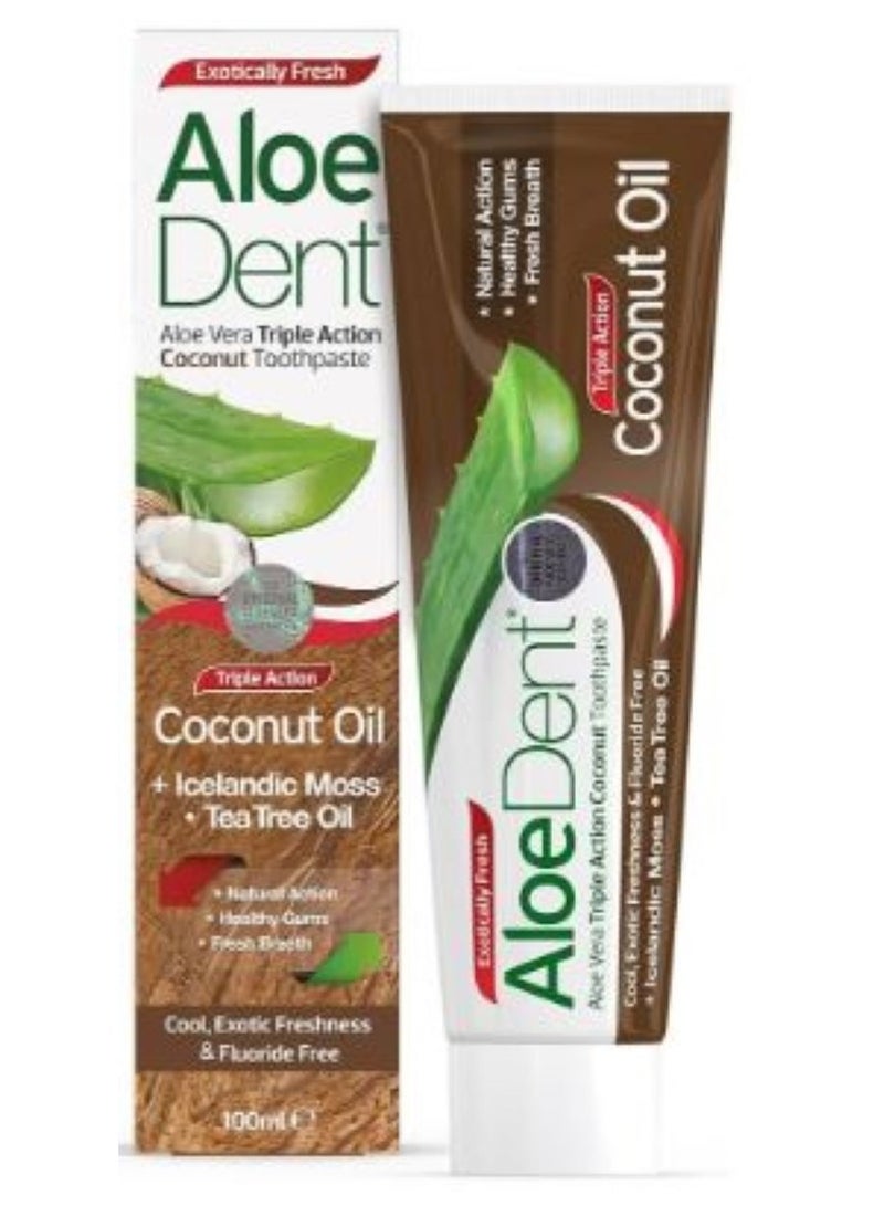 ألودنت الودنت معجون اسنان طبيعي بزيت جوز الهند 100مل - Image 1