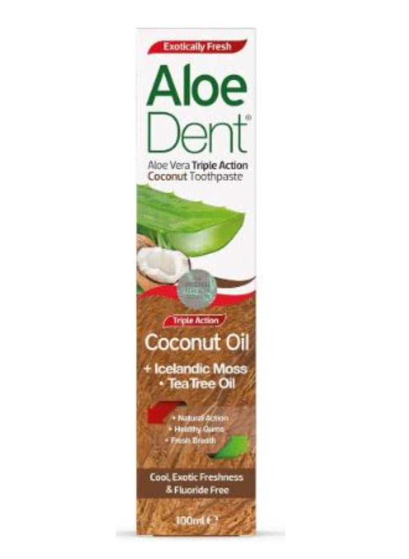 ألودنت الودنت معجون اسنان طبيعي بزيت جوز الهند 100مل - Image 3