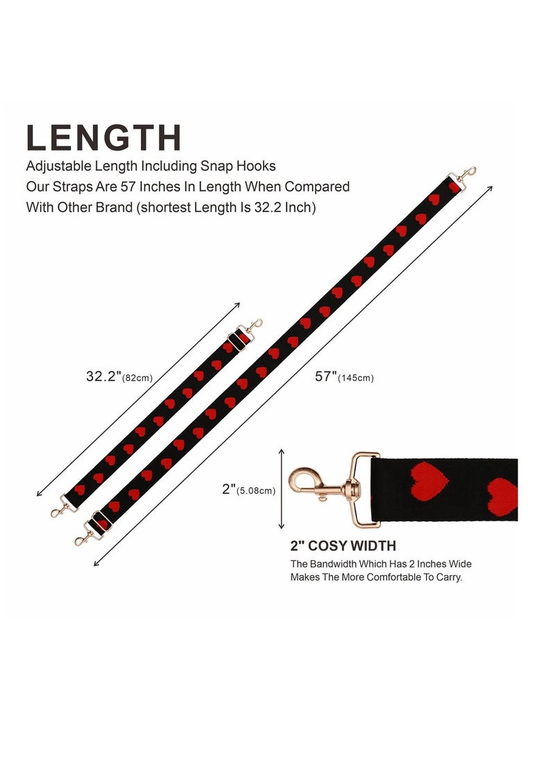 Excefore - Purse Strap, 2" Wide Shoulder Strap Adjustable Replacement, Multi-pattern Crossbody Canvas Bag Handbag Belts - Image 1