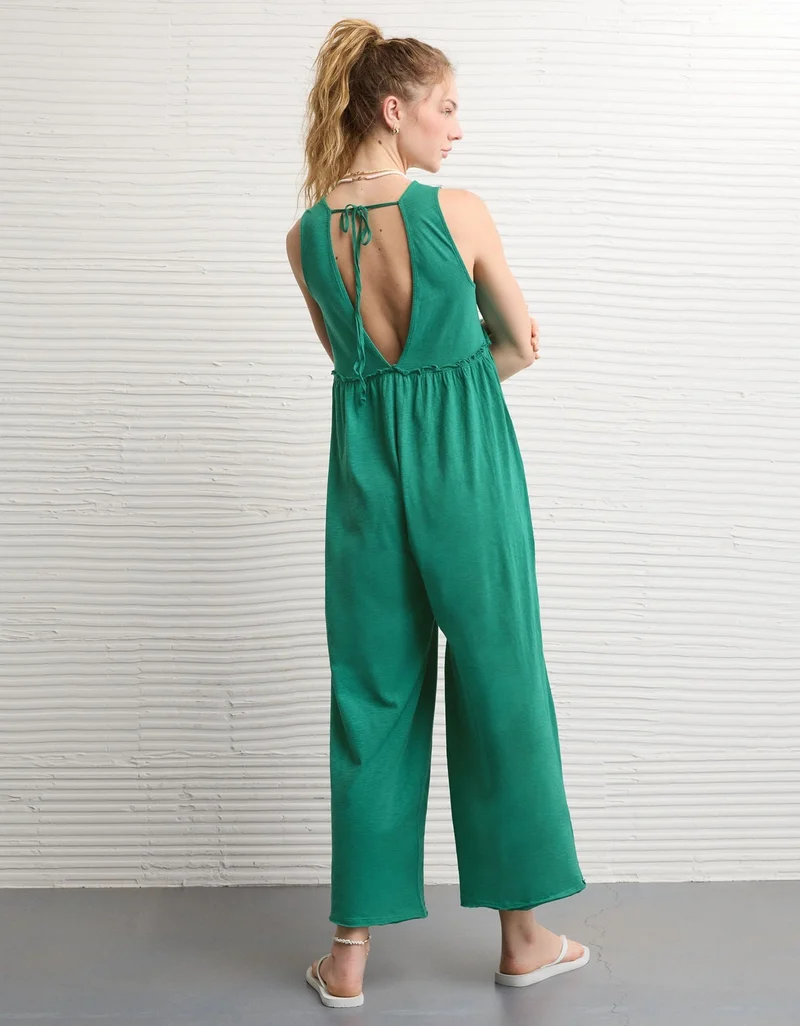 American Eagle AE Sunchaser Knit V-Neck Jumpsuit