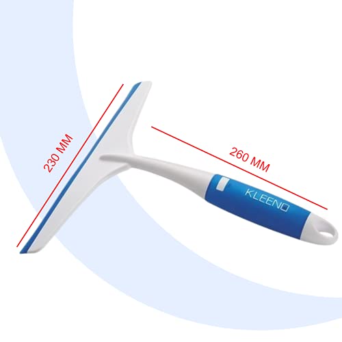Kleeno Cello Kleeno Platfrom and Glass Plastic Wiper | Featuring Dual-Purpose Design, Rubberised Handle For Comfortable Grip, Hanging Provision | Ideal for Home, Kitchen & Office | Blue and White - Image 5
