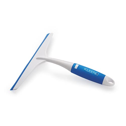 Kleeno Cello Kleeno Platfrom and Glass Plastic Wiper | Featuring Dual-Purpose Design, Rubberised Handle For Comfortable Grip, Hanging Provision | Ideal for Home, Kitchen & Office | Blue and White - Image 1
