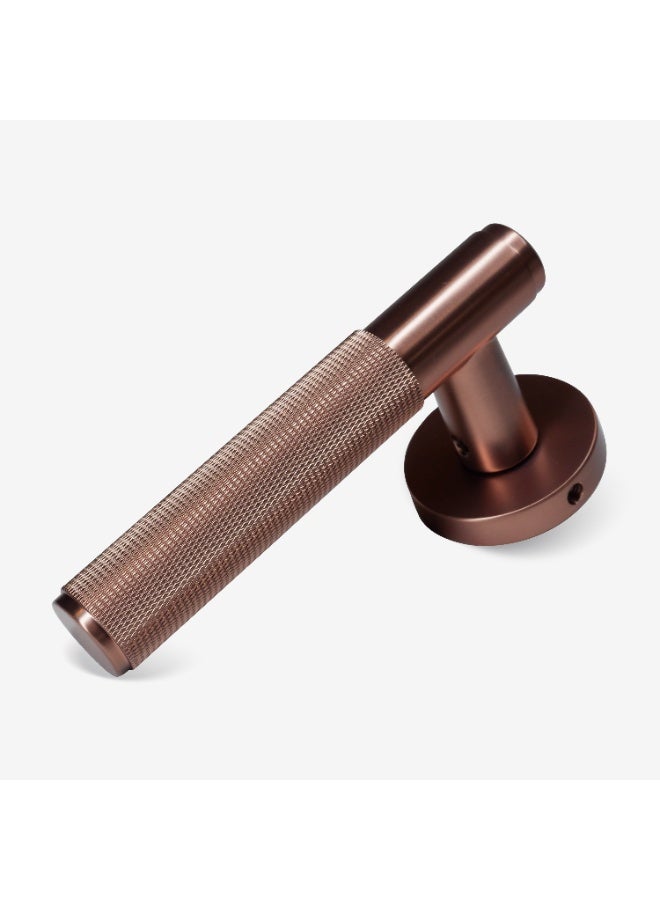 CINCINNO Vires Premium Anti-Rust Brass Door Handle Pair – Durable & Stylish for Home & Office, UV Protection, 2-Year Color & 5-Year Mechanical Warranty, Salt Spray Tested (Rose Gold) - Image 3