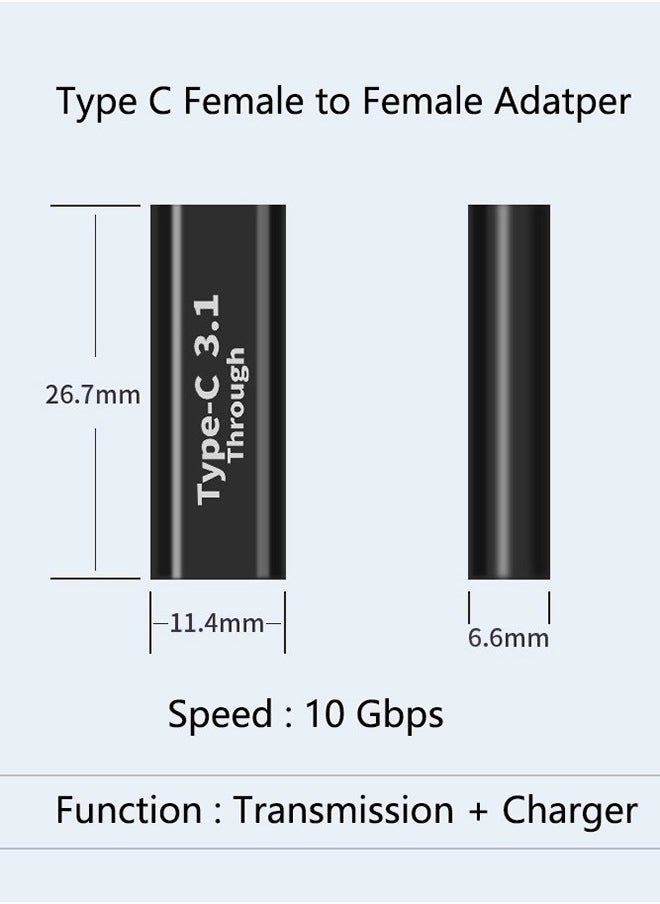 chiteng USB C Female to USB Female Adapter 3.1 Gen2, High Speed  - Image 2