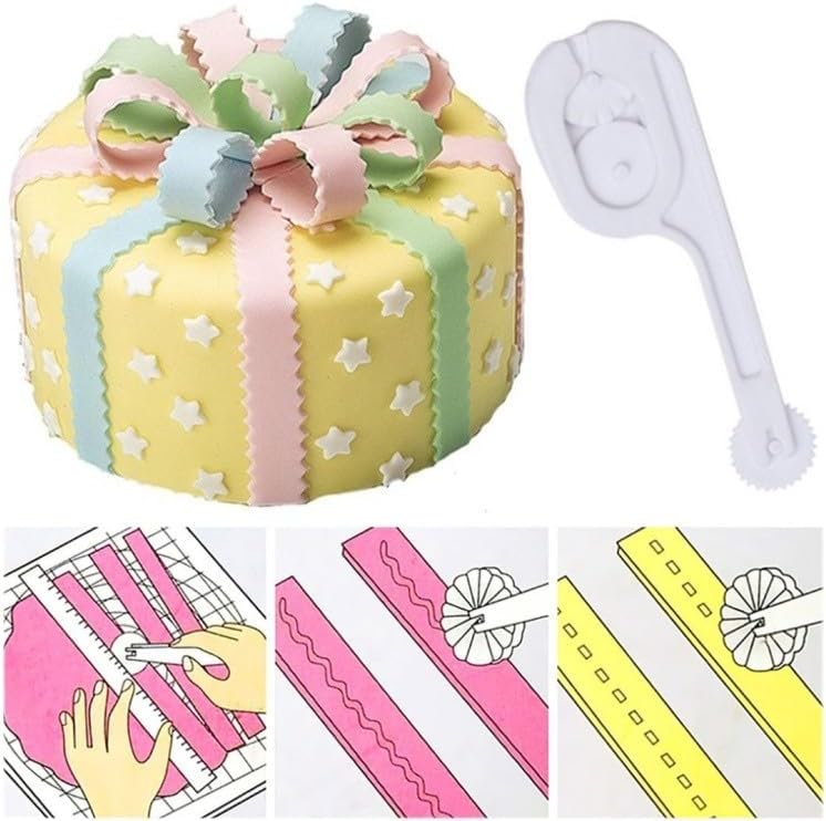 SUNKOOL 4pcs Fondant Icing Smoother Polisher for Cake Decoration Sugarcraft Scraper Paddle Tool - Image 5