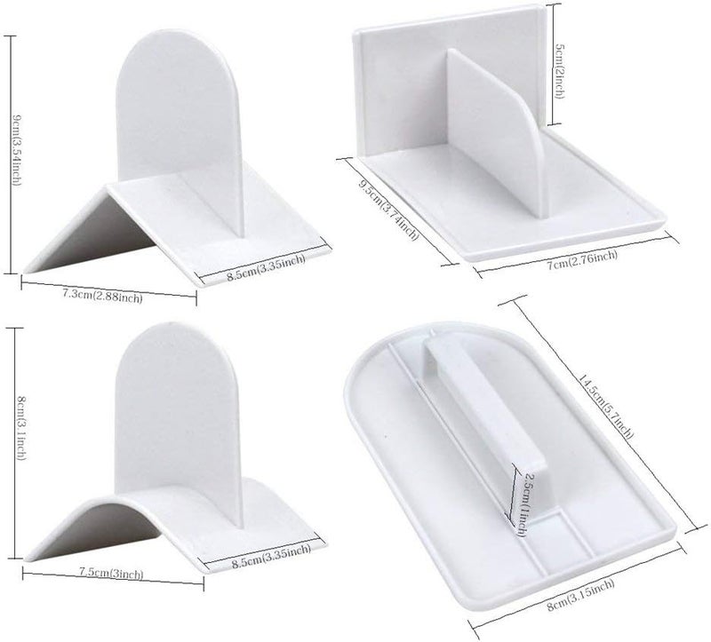 SUNKOOL 4pcs Fondant Icing Smoother Polisher for Cake Decoration Sugarcraft Scraper Paddle Tool - Image 2
