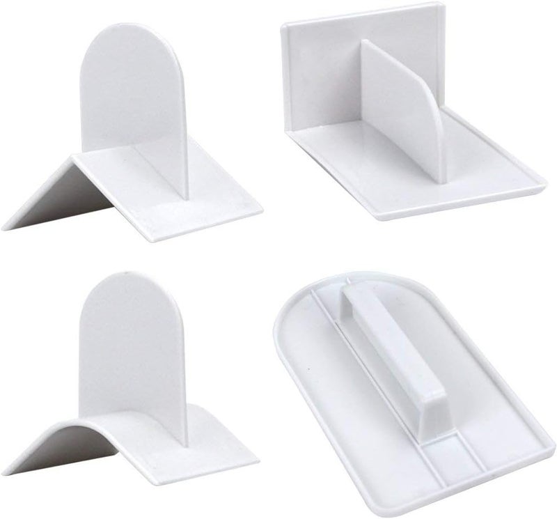 SUNKOOL 4pcs Fondant Icing Smoother Polisher for Cake Decoration Sugarcraft Scraper Paddle Tool - Image 1