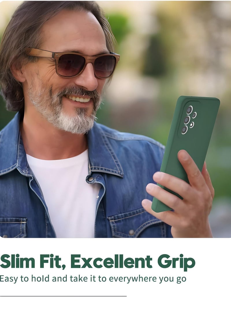 ساراونت غطاء حماية من السيليكون غير اللامع لهاتف Samsung Galaxy A33 5G - نحيف، ملون، جيد الإمساك (أسود، أزرق، أخضر) - Image 3
