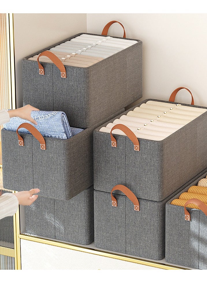 CityRiya-Long Large Wardrobe Clothes Organizers Sock Underwear Drawer Organizer Dividers Collapsible Cabinet Closet Storage Boxes Stackable Drawer Organizer Storage Bin Container for Clothes, Pants, Belt (3 Pack)  - Image 1
