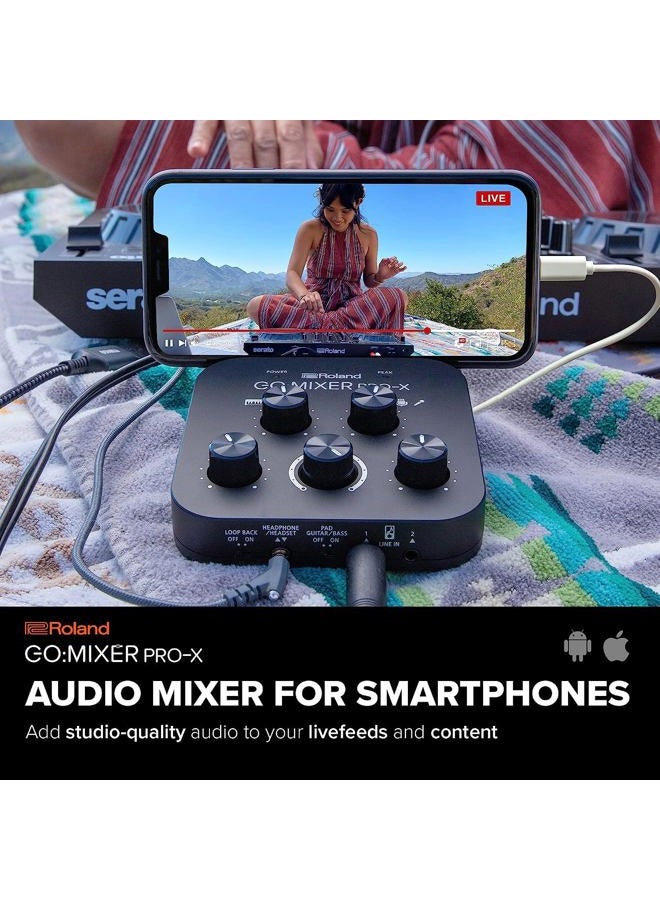 Roland GO:MIXER PRO X خلاط صوتي للهواتف الذكية - اتصل واخلط حتى 7 مصادر صوتية - أضف جودة صوت استوديو لمحتواك الاجتماعي والبث المباشر - Image 5