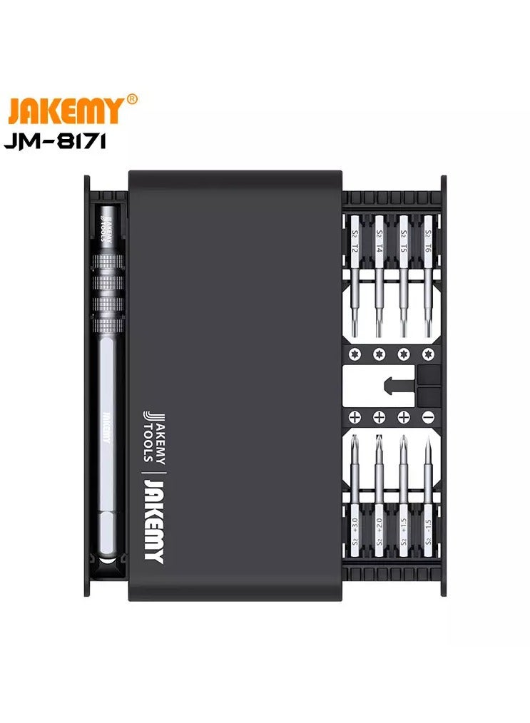 JAKEMY JM-8171 17-Piece Portable Mini Screwdriver Set for Home Electronics Maintenance - Image 1