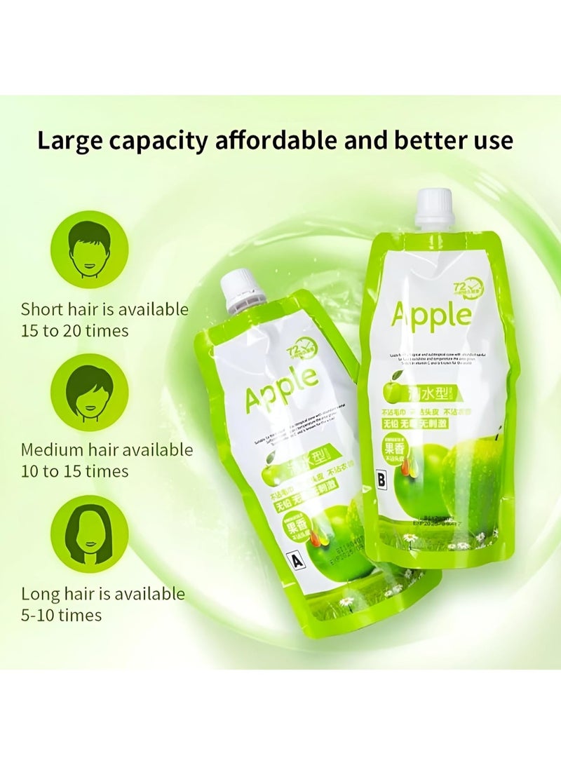 ابل  كريم تفتيح الشعر الأسود من أبل بدون أمونيا، صبغة شعر سوداء 100% عضوية - كريم صبغة شعر بلون أسود طبيعي، أسود طبيعي 500×2 مل (أبل 72) - Image 4