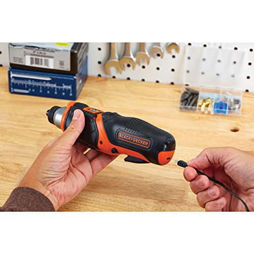BLACK+DECKER 4V MAX* Cordless Screwdriver with Picture-Hanging Kit (BDCS40BI) - Image 2