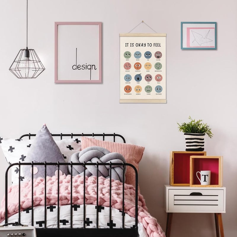 DOILANEE Feelings Chart, Mental Health Poster Hanger Frame, Emotions Poster Wall, Therapy Office Decor, Psychology Gifts, Homeschool, Preschool Classroom Decoration 16x12 Inch - Image 4