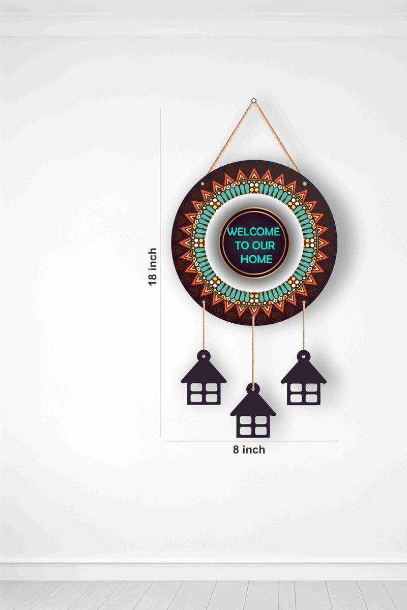 SAF paintings Welcome to our Home Mdf Wooden Wall Hanging Home Decor Plates, wall painting, wall hanging For home decoaration, office, living room, wall decoration WHWH-218 - Image 3