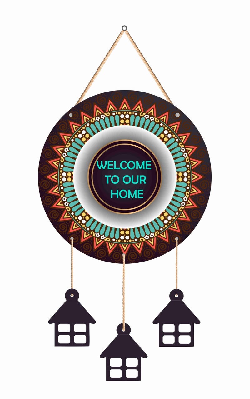 SAF paintings Welcome to our Home Mdf Wooden Wall Hanging Home Decor Plates, wall painting, wall hanging For home decoaration, office, living room, wall decoration WHWH-218 - Image 5