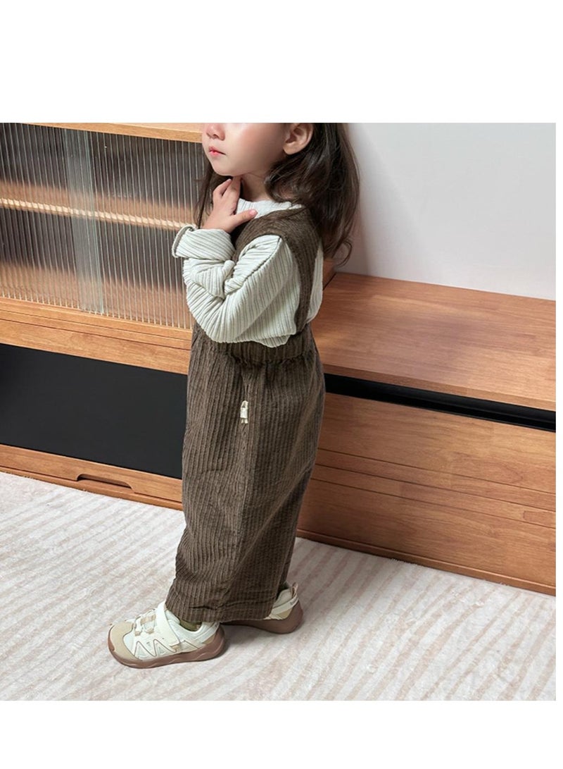 Children's Corduroy Overalls+Top Set - Image 2