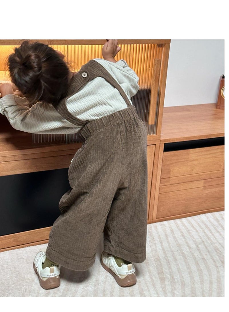 Children's Corduroy Overalls+Top Set - Image 5