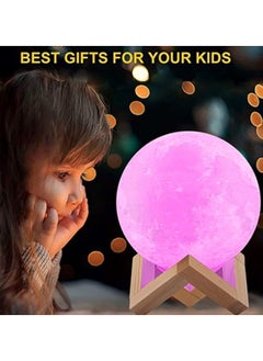 Huitich 7-Color Changing Rechargeable Moon Night Lamp with Stand  - Image 2