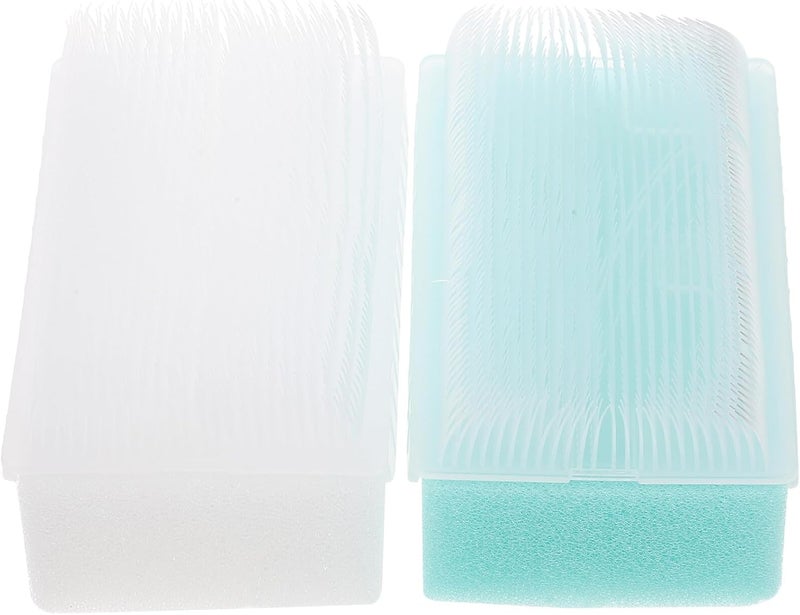 Sensory Training Tactile Massage Brush 2pcs Wear-Resistant Soft Bathing Sponges with Ergonomic Small Head Scrubber for Bathing Use (Green White) - Image 1