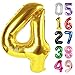IWERP Gold Number 4 Balloon 40 Inch 4th Birthday Party Decorations for Children Giant 4 Foil Balloon for Party Supplies - Image 2