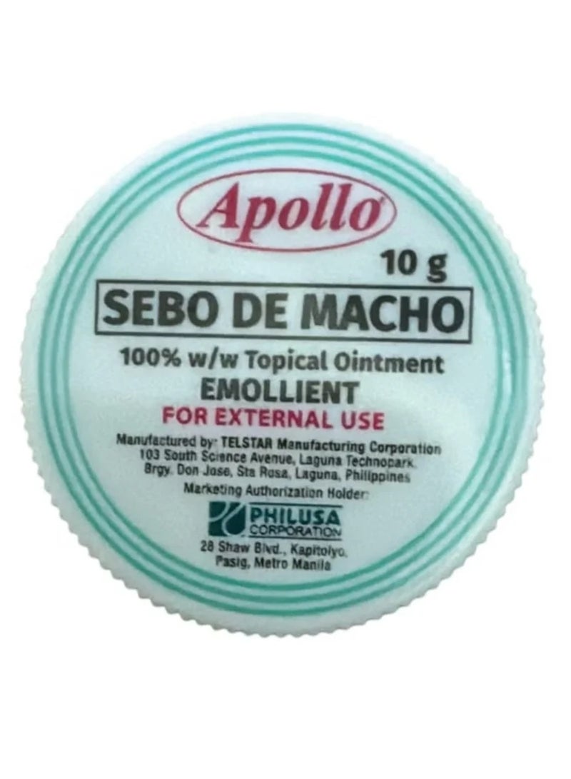 Apollo Sebo De Macho 10g  Topical ointment emollient - Image 1