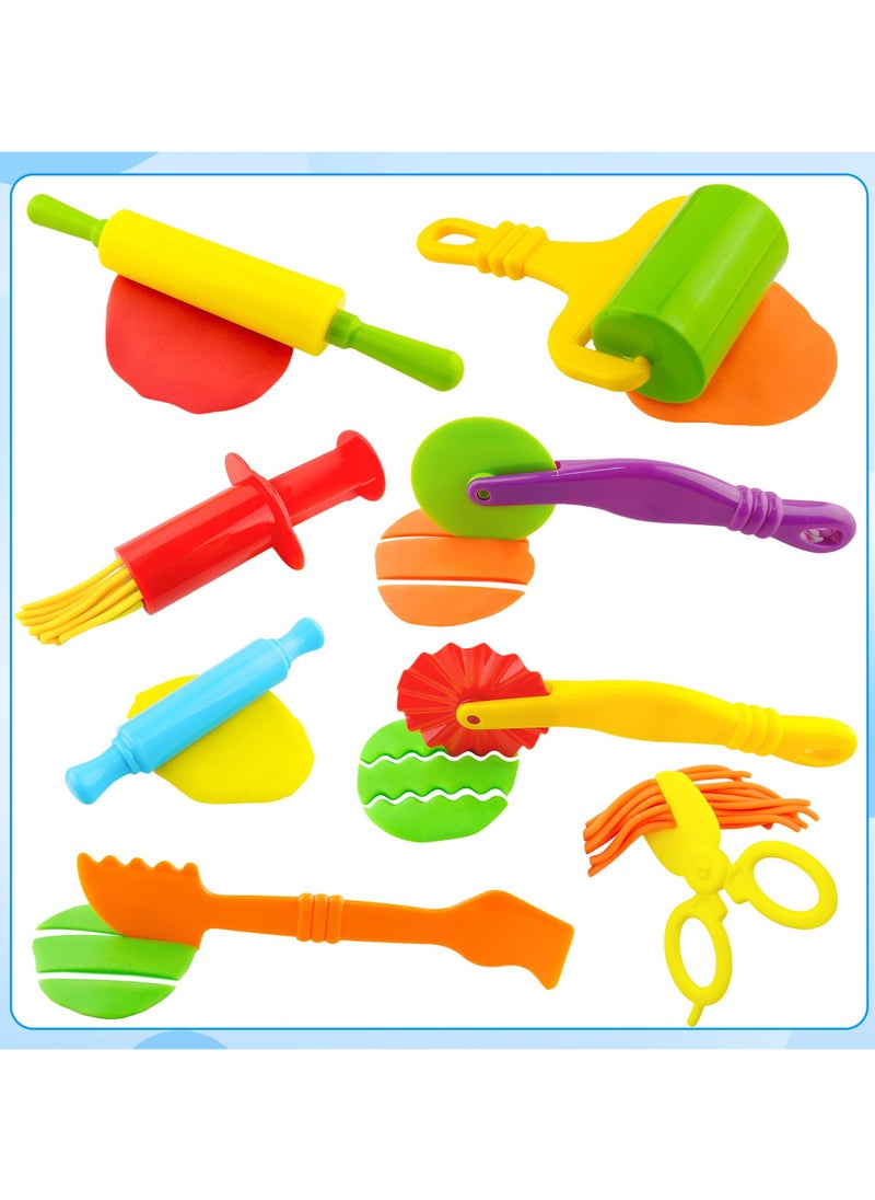 AIYISHI 20-Piece Clay Dough Tool Kit for Kids, Plastic DIY Plasticine Set with Modelling Tools Clay Rollers and Cutters, Random Color  - Image 4
